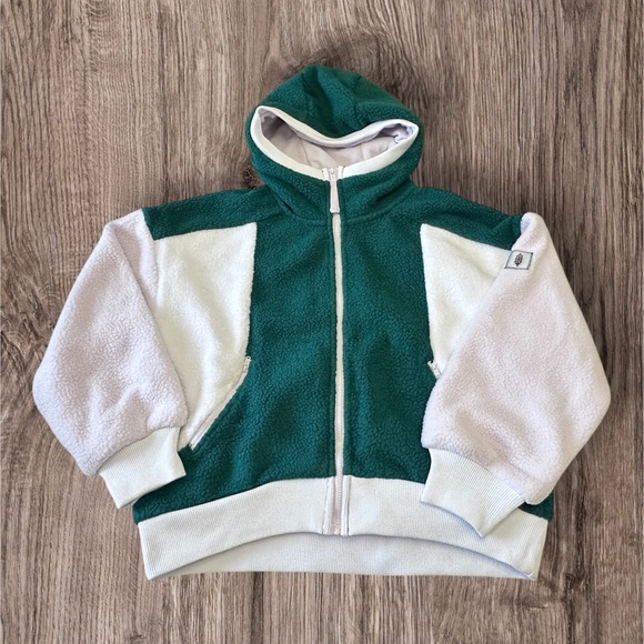 NWT Free People Hit The Slopes Hoodie in Evergreen Combo - Picture 5 of 9